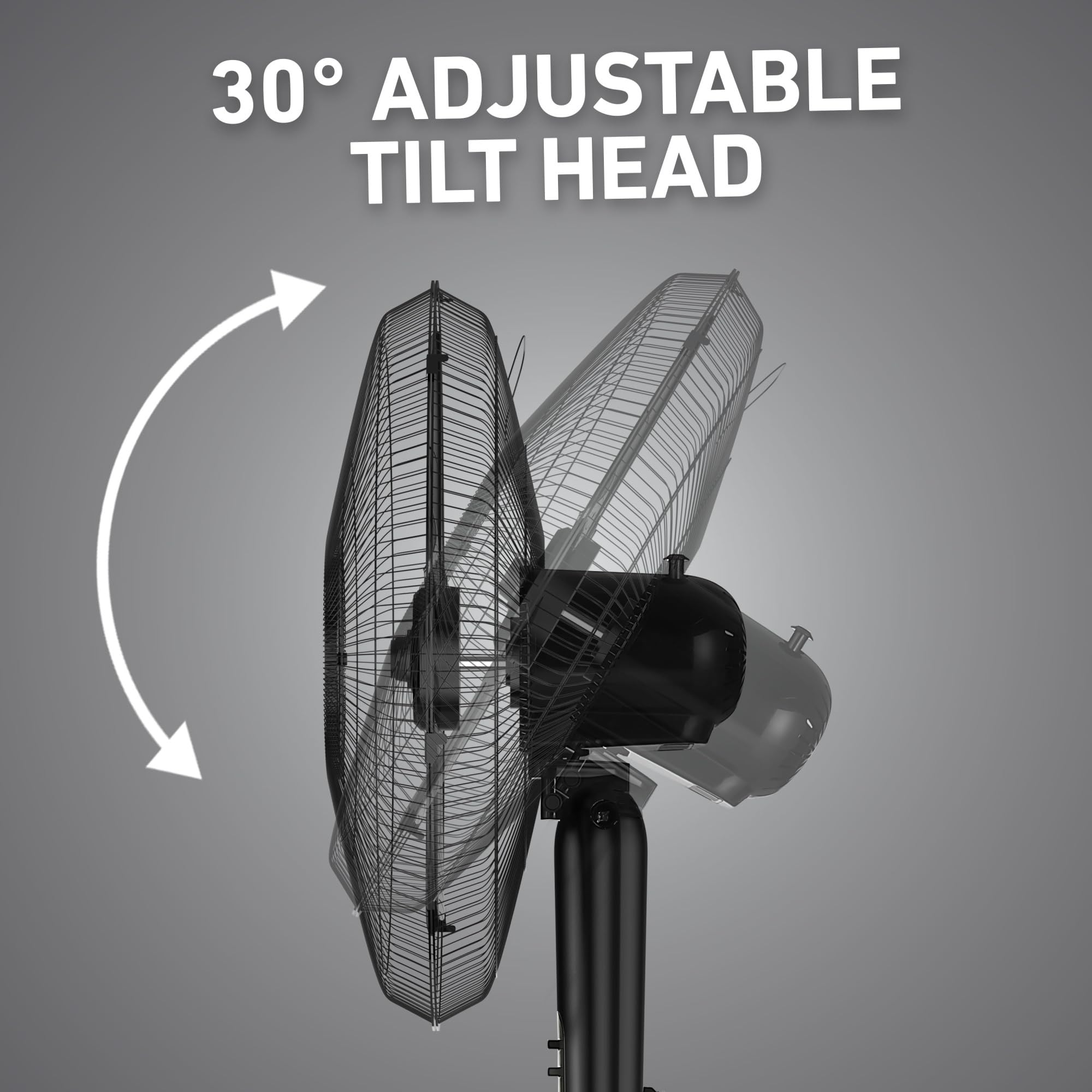 HOLMES 80 degree oscillation shown for wide room coverage