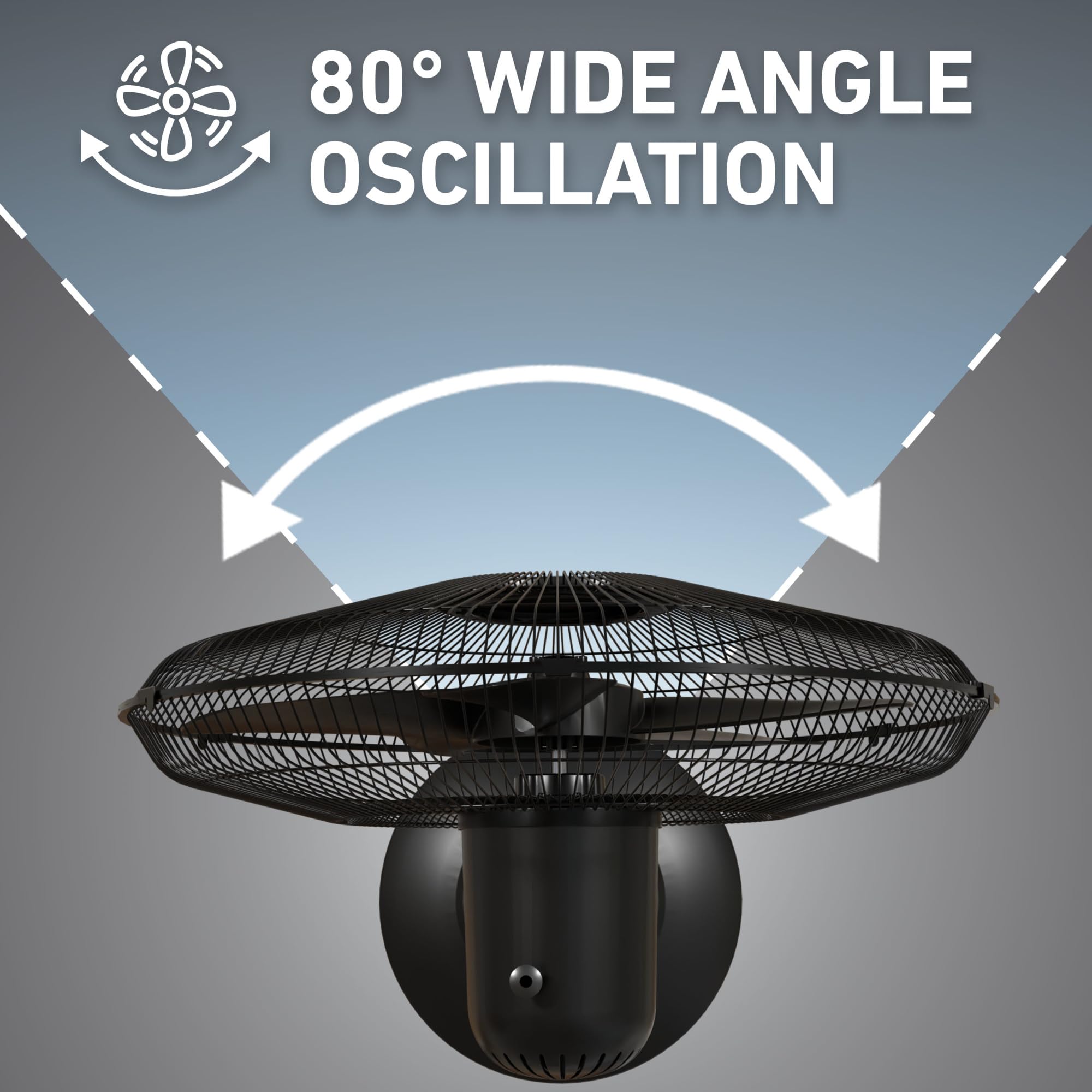 HOLMES manual push-button controls on the stand fan for easy use