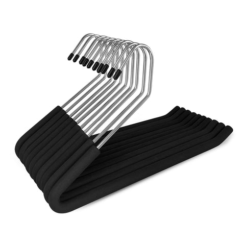Homa Jia open-ended pants hanger full view showing slim profile for space-saving closets