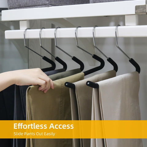 Homa Jia slim-profile design on closet rod saving space and organizing wardrobe