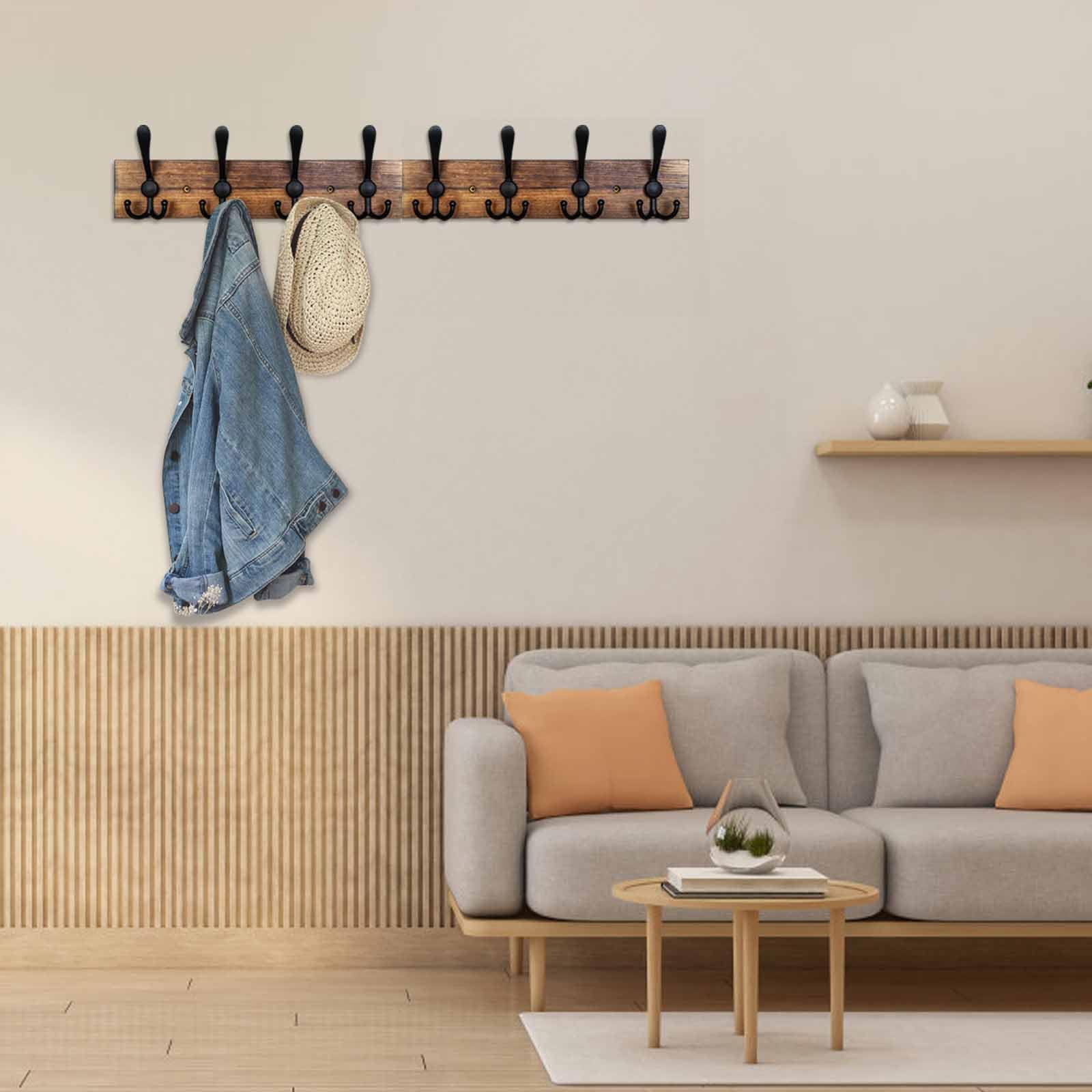 Single-piece pine design highlights natural grain and craftsmanship for a warm entryway.