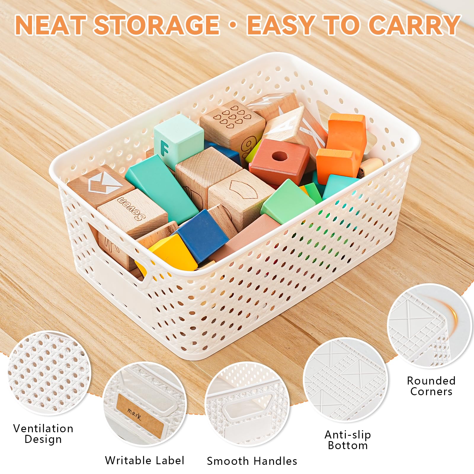 Homaigie kitchen and pantry baskets ideal for cupboards, closets, and offices.