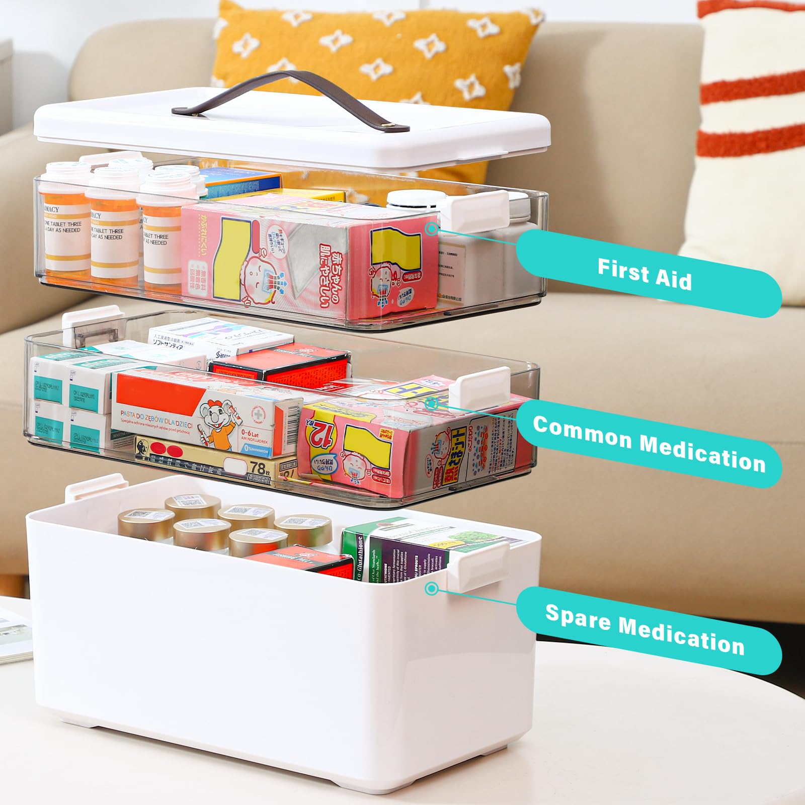Homaigie multi-purpose storage box for home and travel use