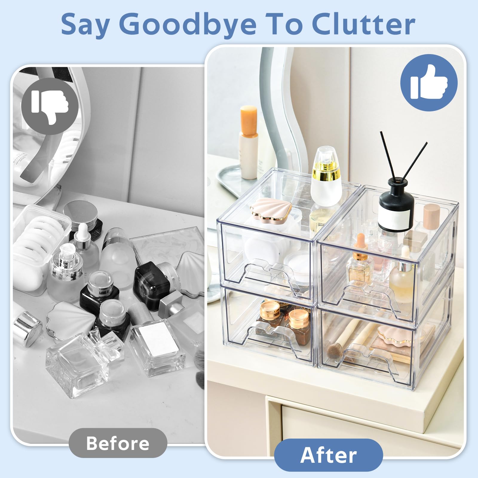 Homaigie non-slip base stabilizes drawers on smooth surfaces.