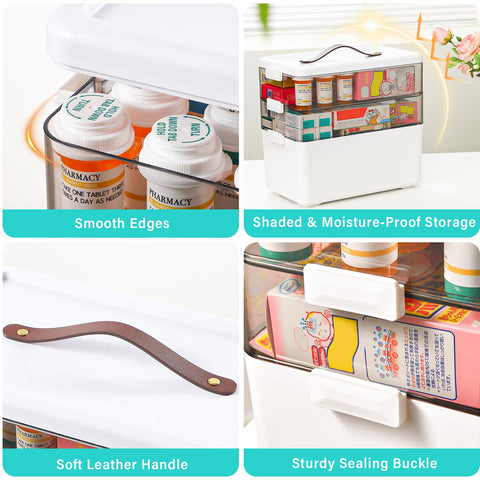 Homaigie portable box with secure clasps for secure transport