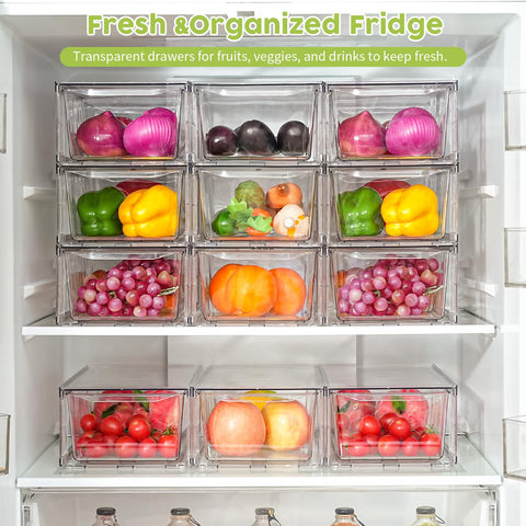 Homaigie space-saving stackable drawers, flexible layout for vertical or side-by-side storage.
