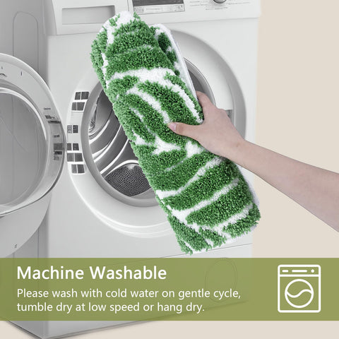 Homantic bath mat machine washable for easy maintenance.