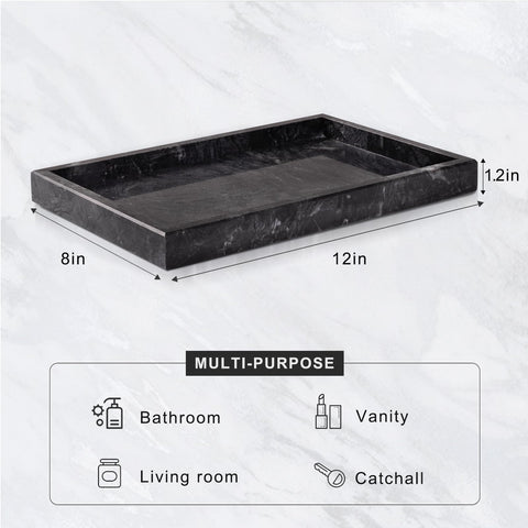 Homaura tray with non-slip feet keeps items stable on counters
