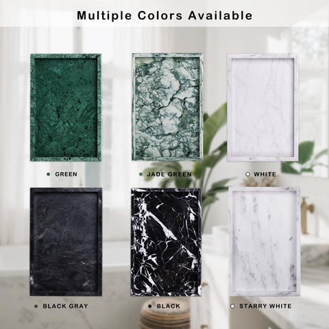 Homaura marble tray cleans with damp cloth for effortless maintenance