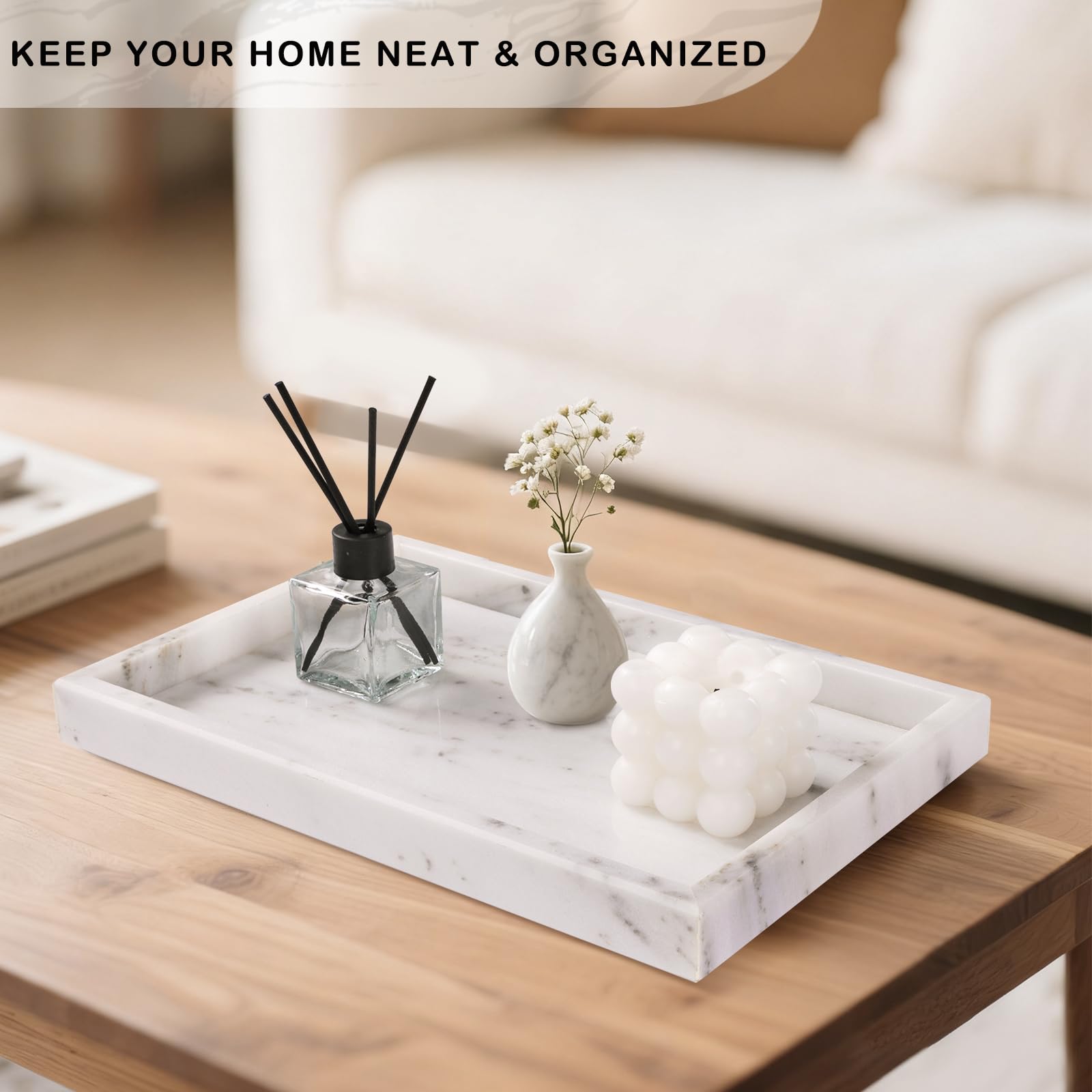 Homaura vanity tray used for jewelry and cosmetics, blending style and function