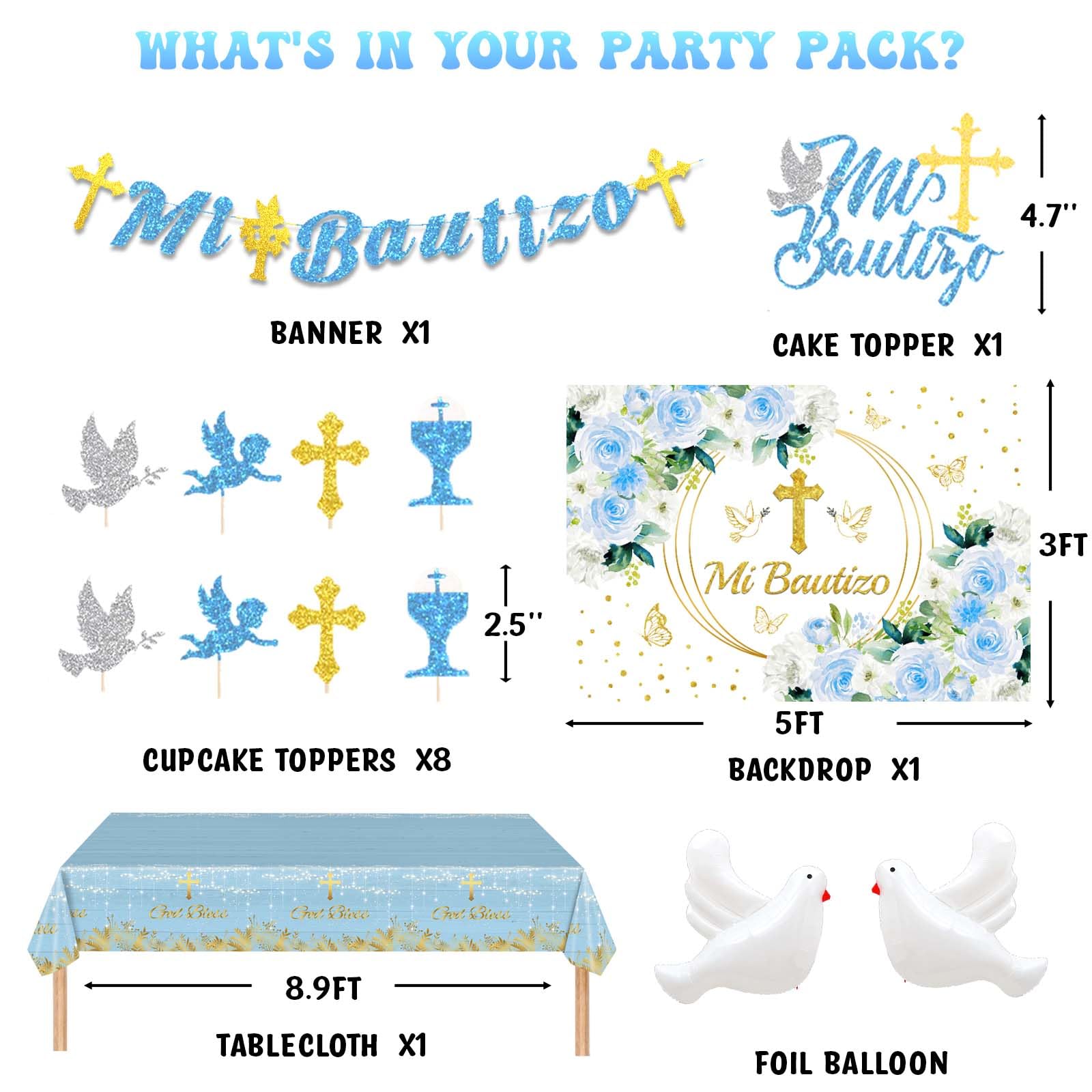 Hombae blue dove foil balloons adding a festive touch