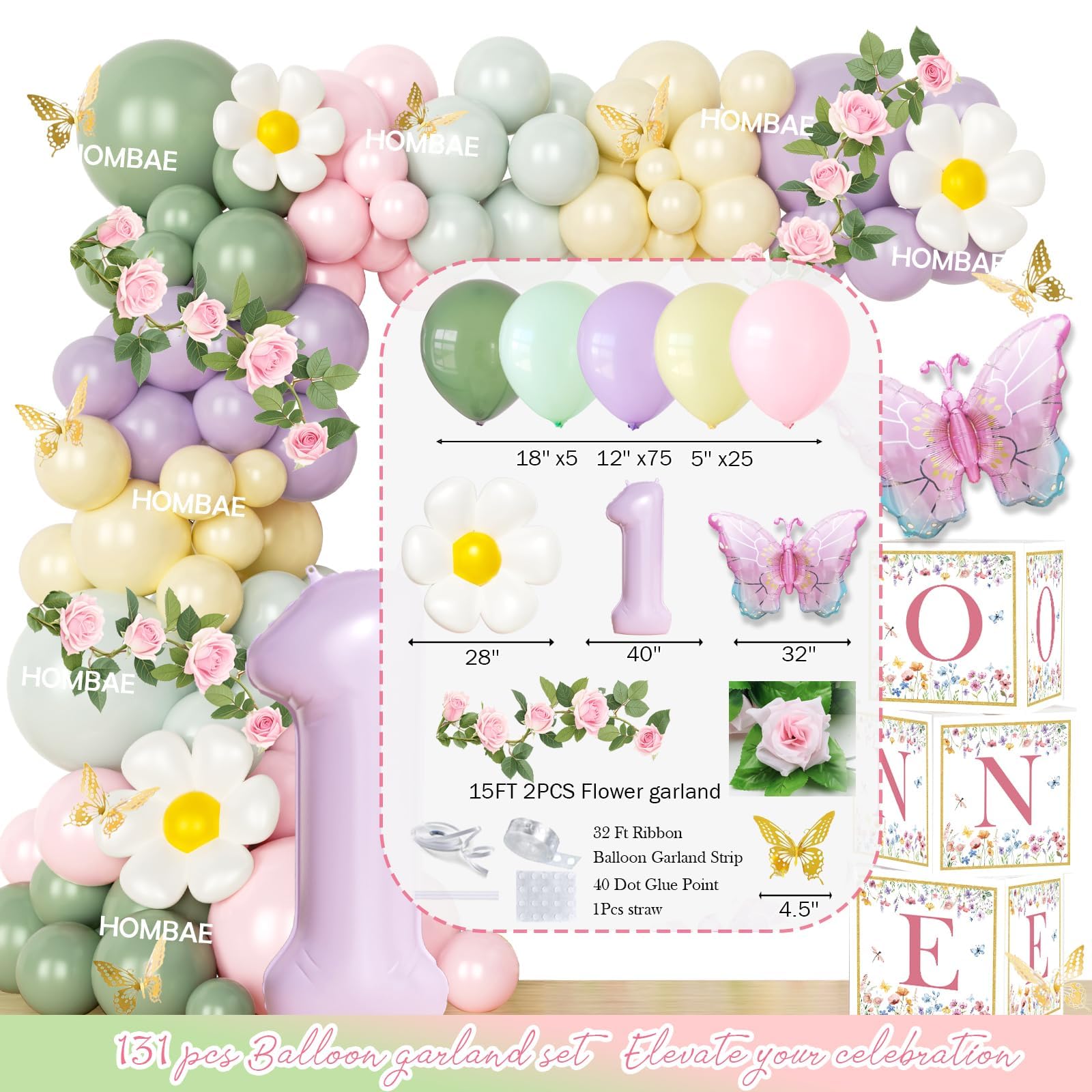 Hombae Wildflower balloon boxes add height and festive moments