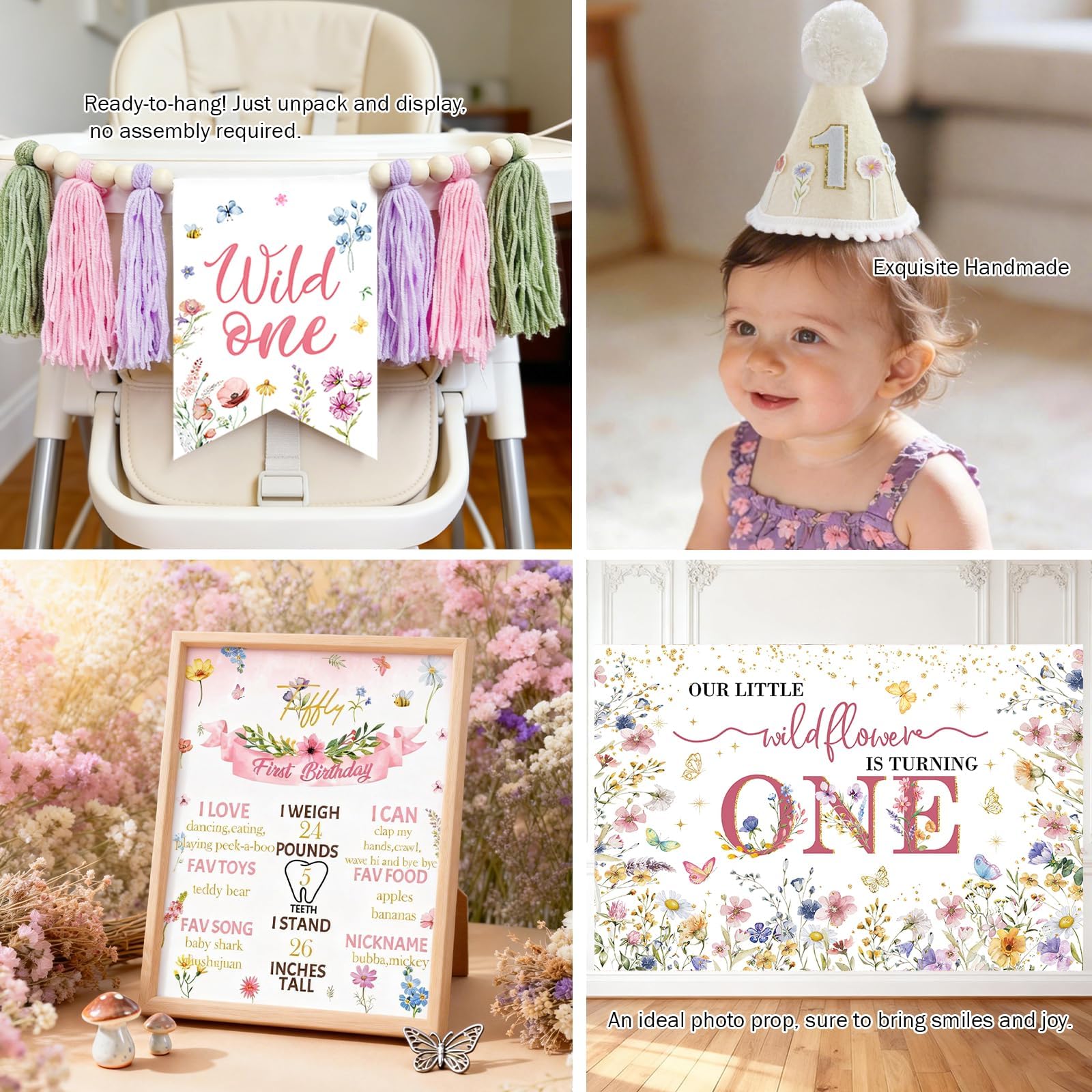 Hombae Wildflower pink rose garlands bring soft, romantic decor touches