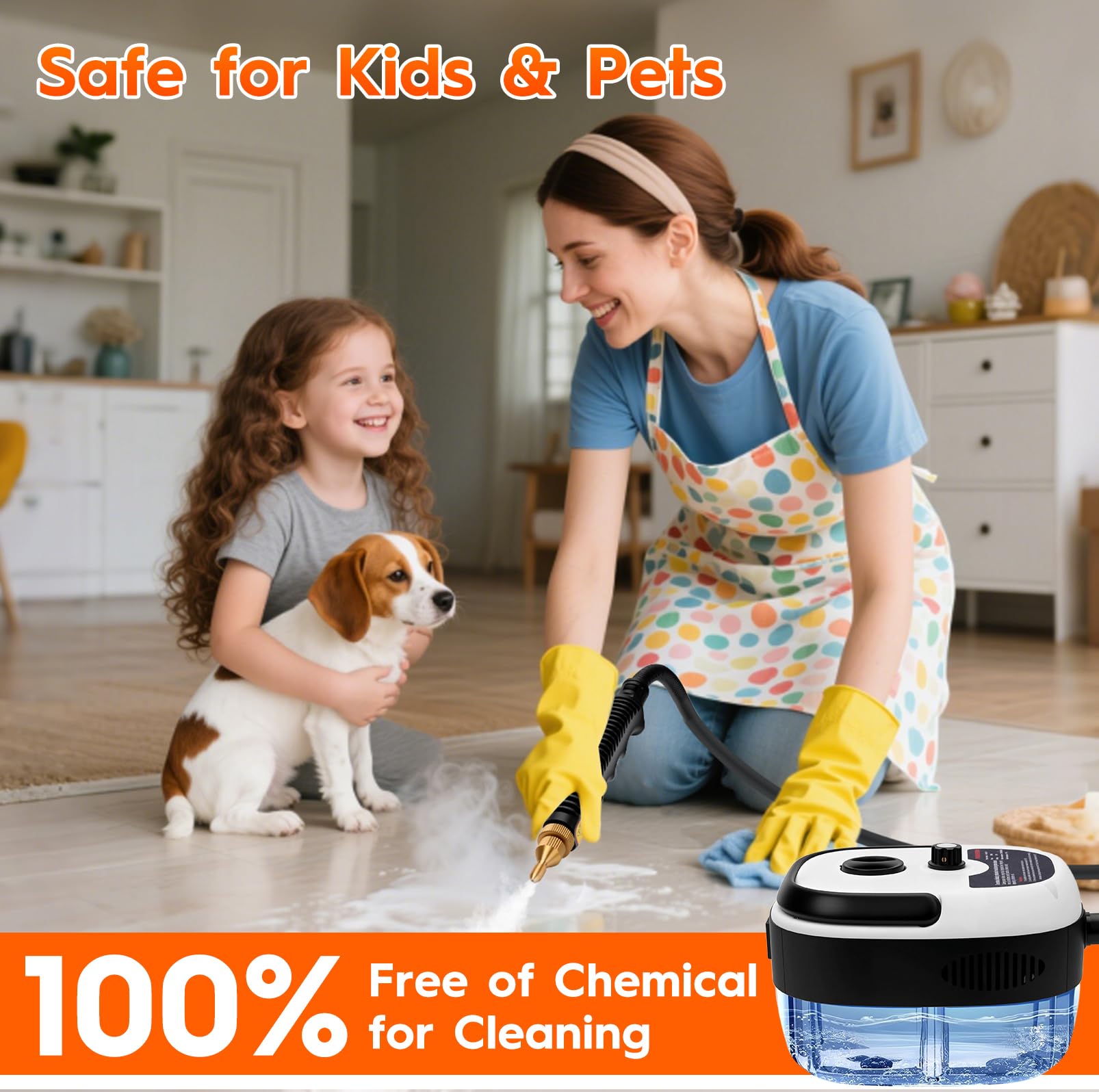 Hombasing steam cleaner in kitchen usage removing grease and grime