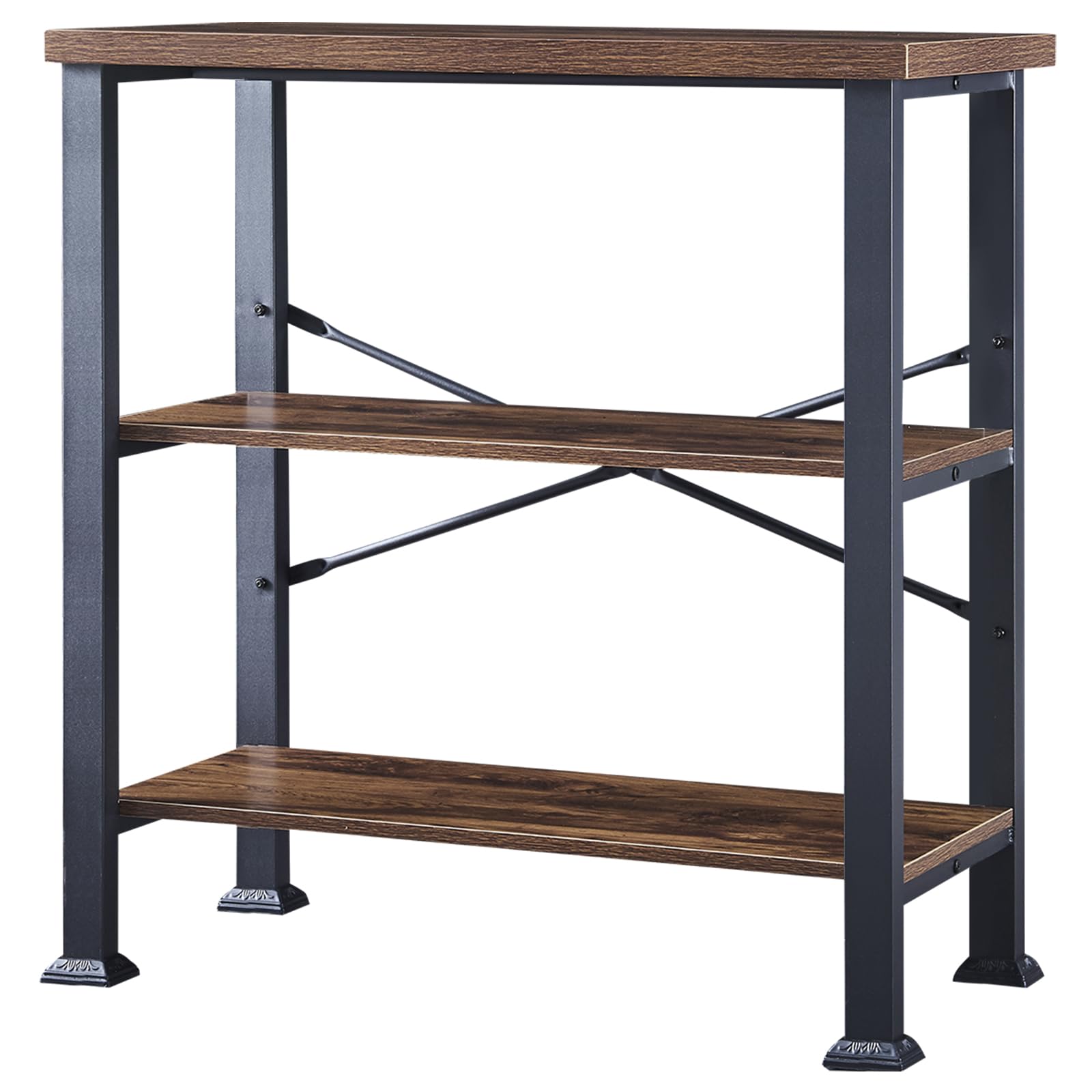 HOMBAZAAR 3-tier bookcase office use; compact display shelf.
