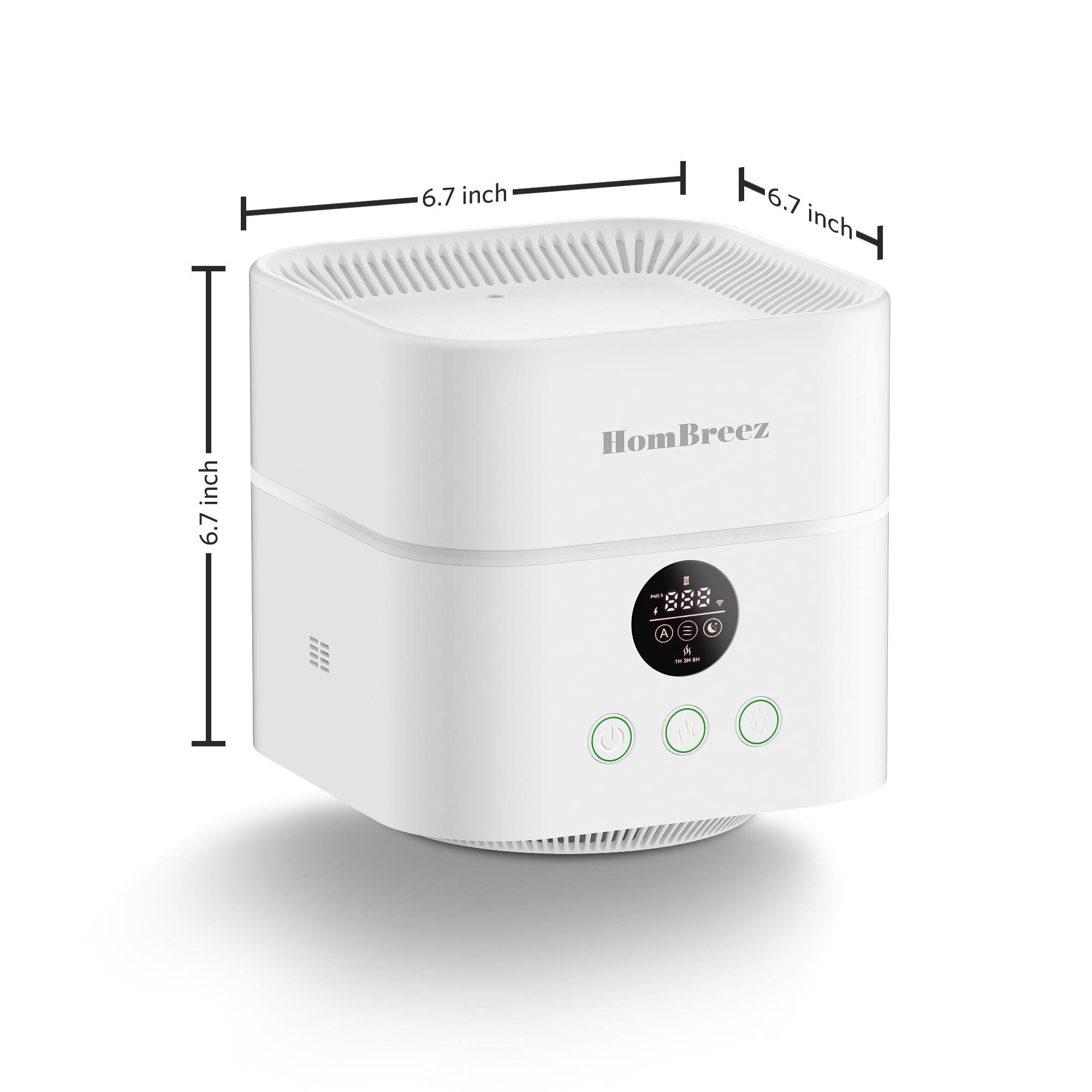 HomBreez H13 True HEPA filter image highlighting filtration efficiency.