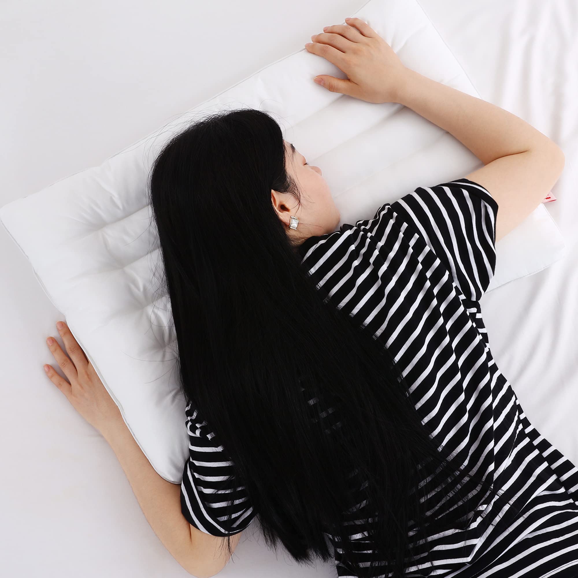 HOMBYS 18x26 inches size shown, offering a slim, versatile bed pillow.