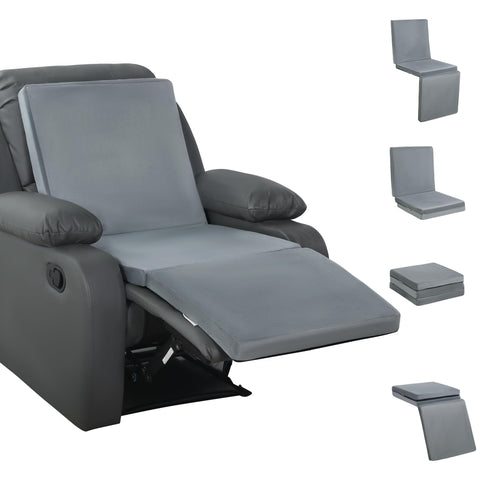 HOMBYS 3-in-1 recliner cushion front view with velvet fabric and full coverage.