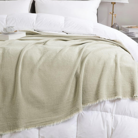 HOMBYS breathable flax linen fabric keeps you cool in summer.