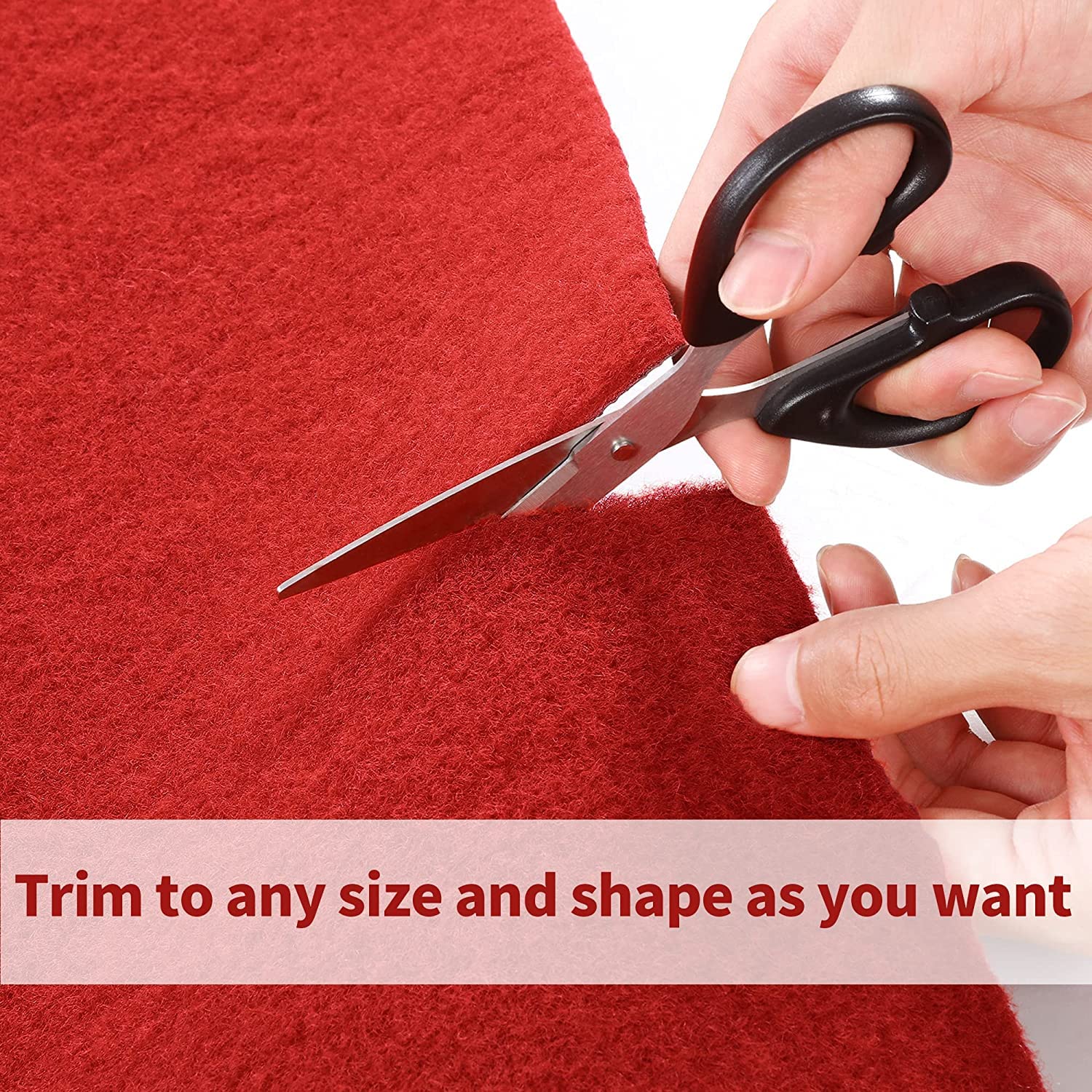 HOMBYS durable red carpet floor cover adds luxury without tape