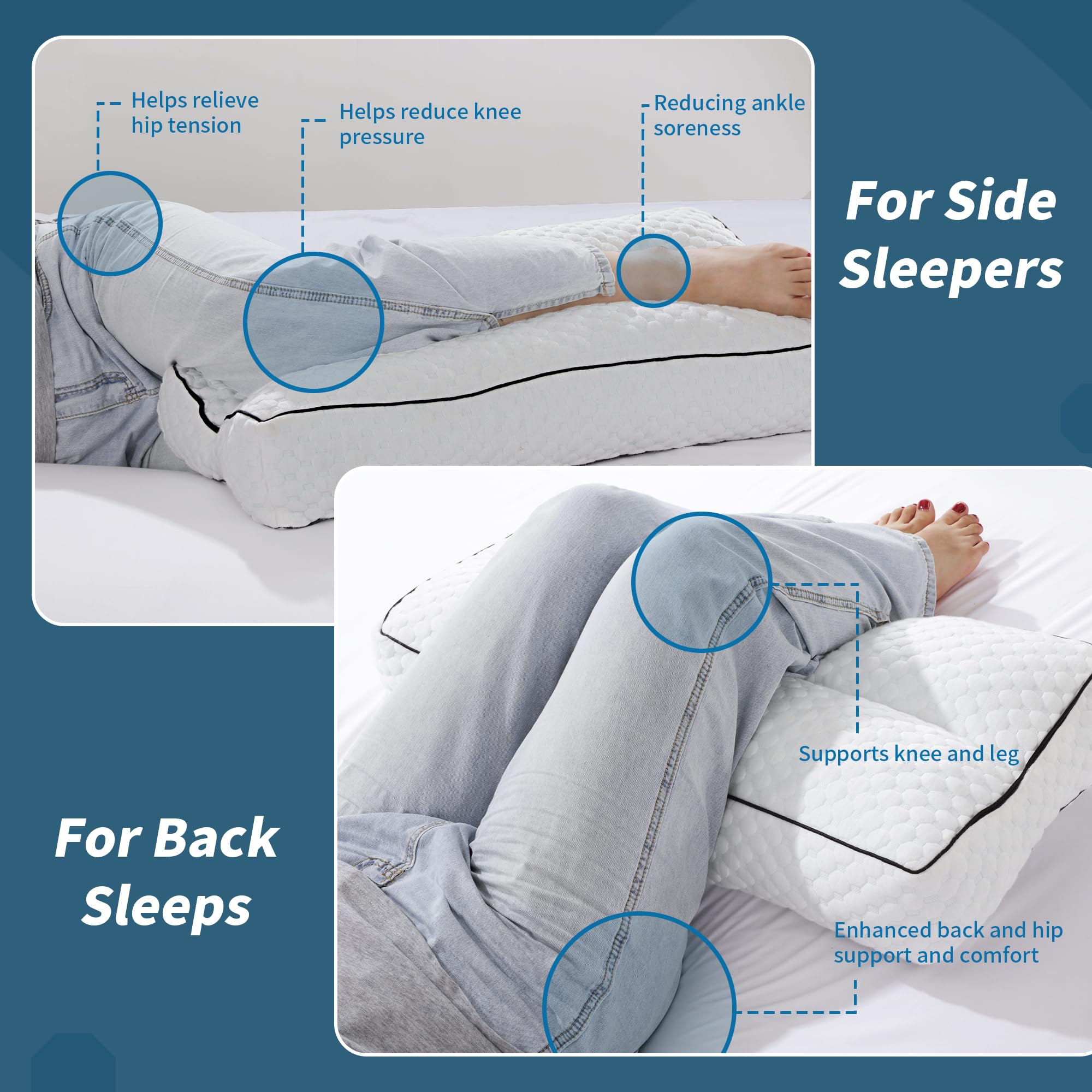 HOMBYS 26-inch length keeps knees separated for open-leg positioning