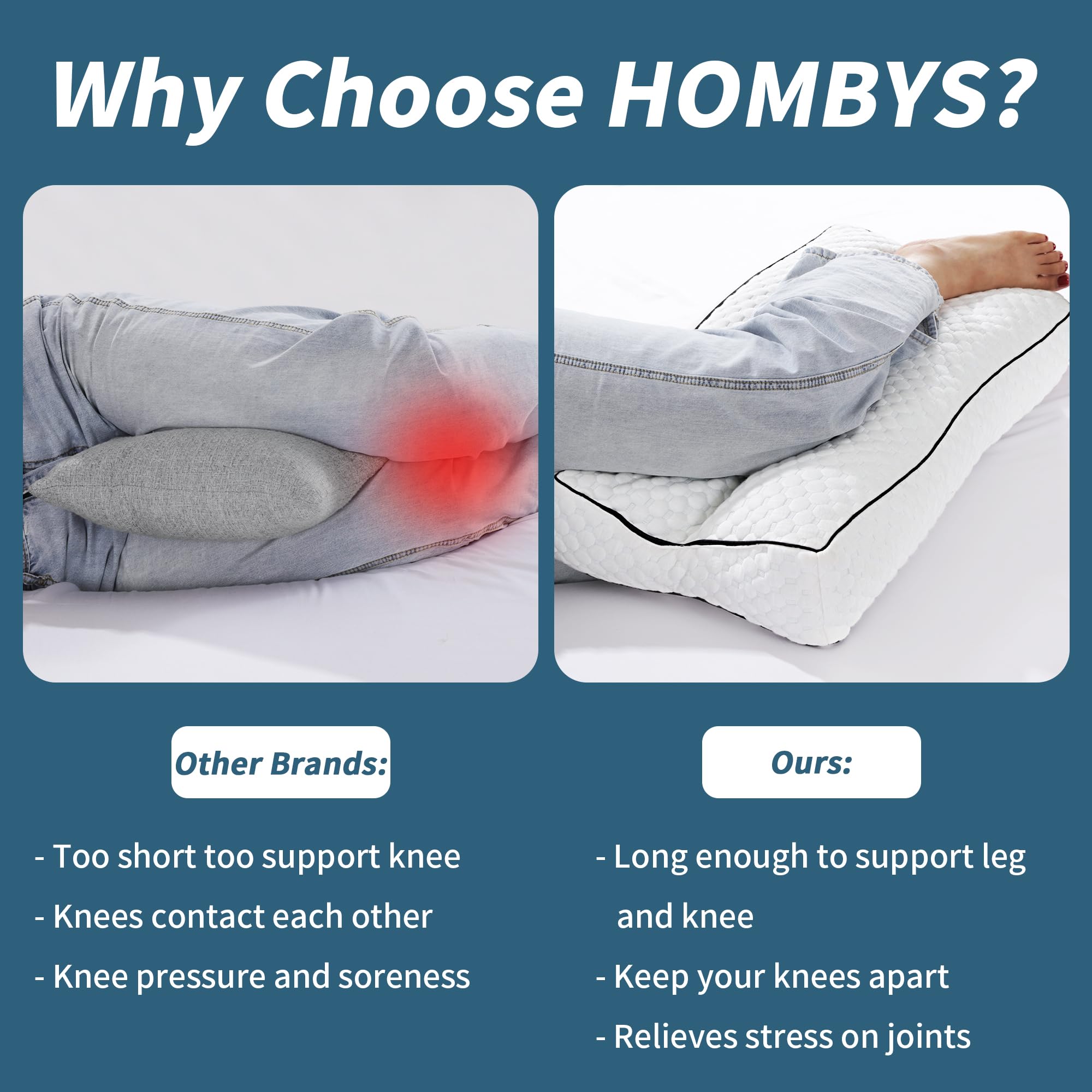 HOMBYS 6.5-inch height provides between-knee elevation for support