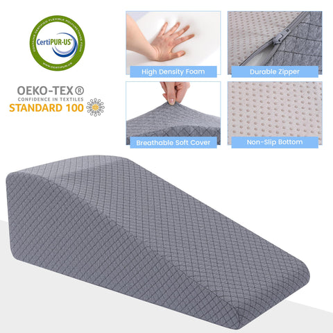 HOMBYS leg elevation pillow uses high-resilience foam for lasting shape