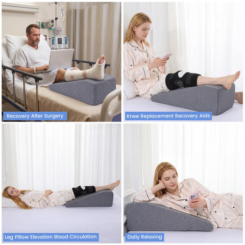 HOMBYS leg elevation pillow machine-washable cover simplifies cleanup