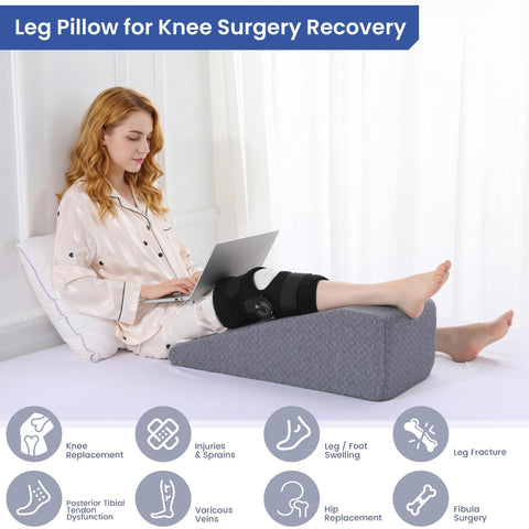 HOMBYS leg elevation pillow removable cover enables easy cleaning