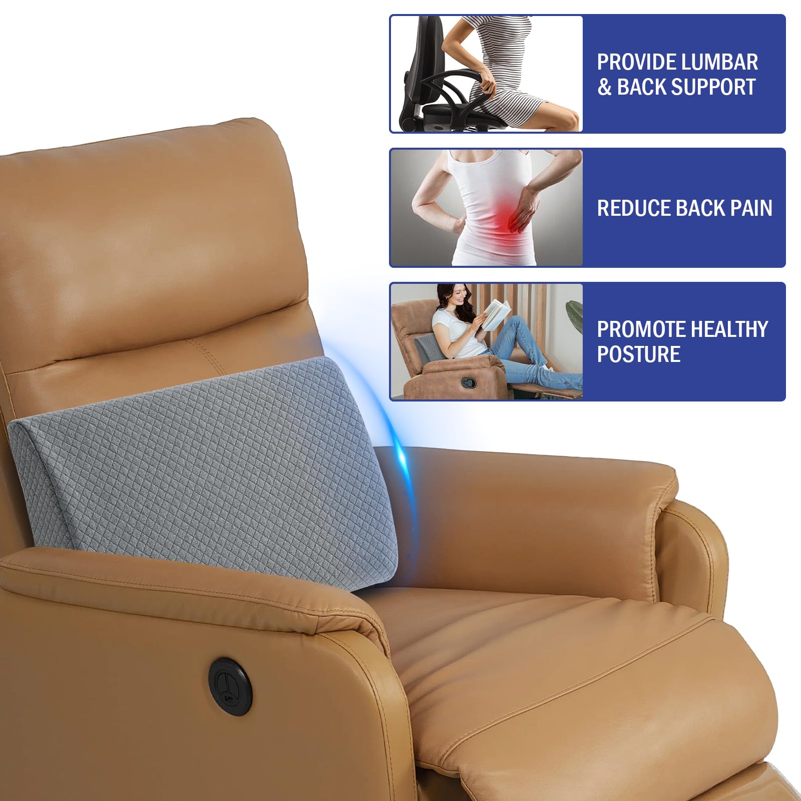 Close-up of HOMBYS memory foam contouring for personalized comfort