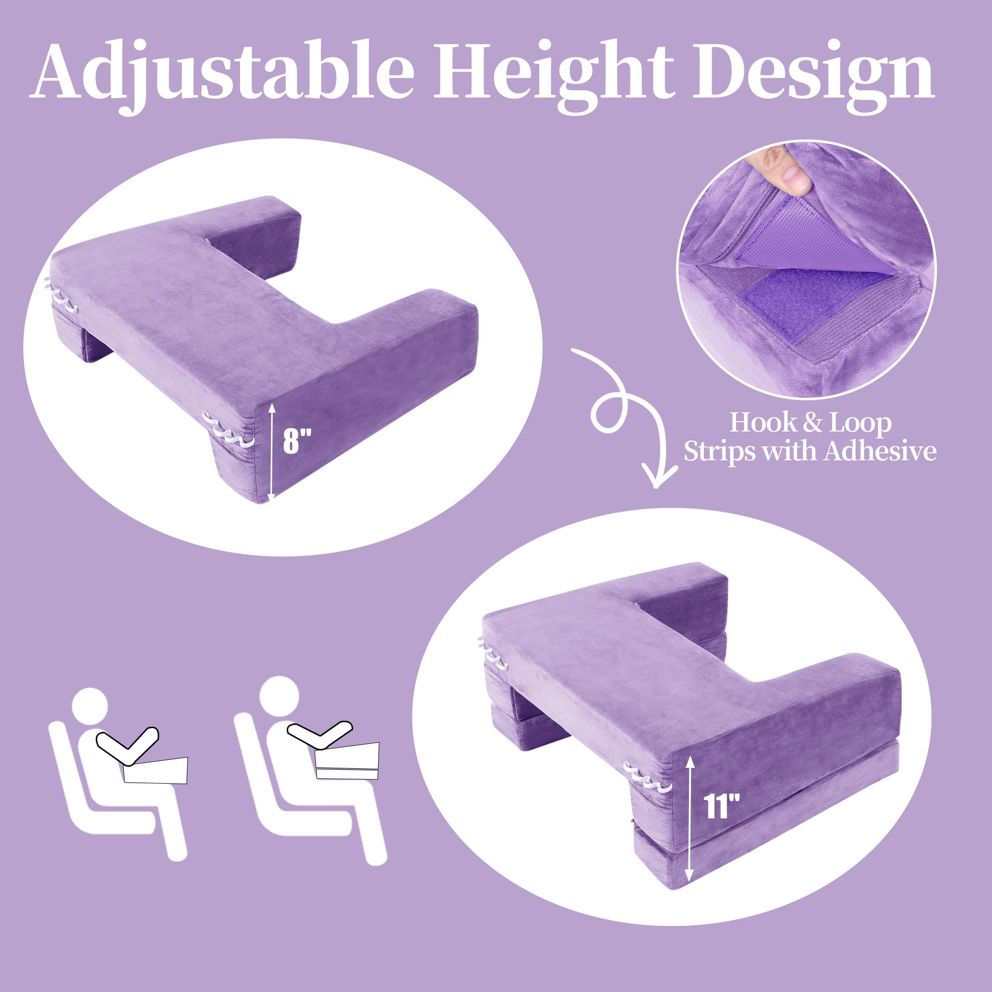 HOMBYS memory foam core offers responsive support to reduce arm and shoulder strain