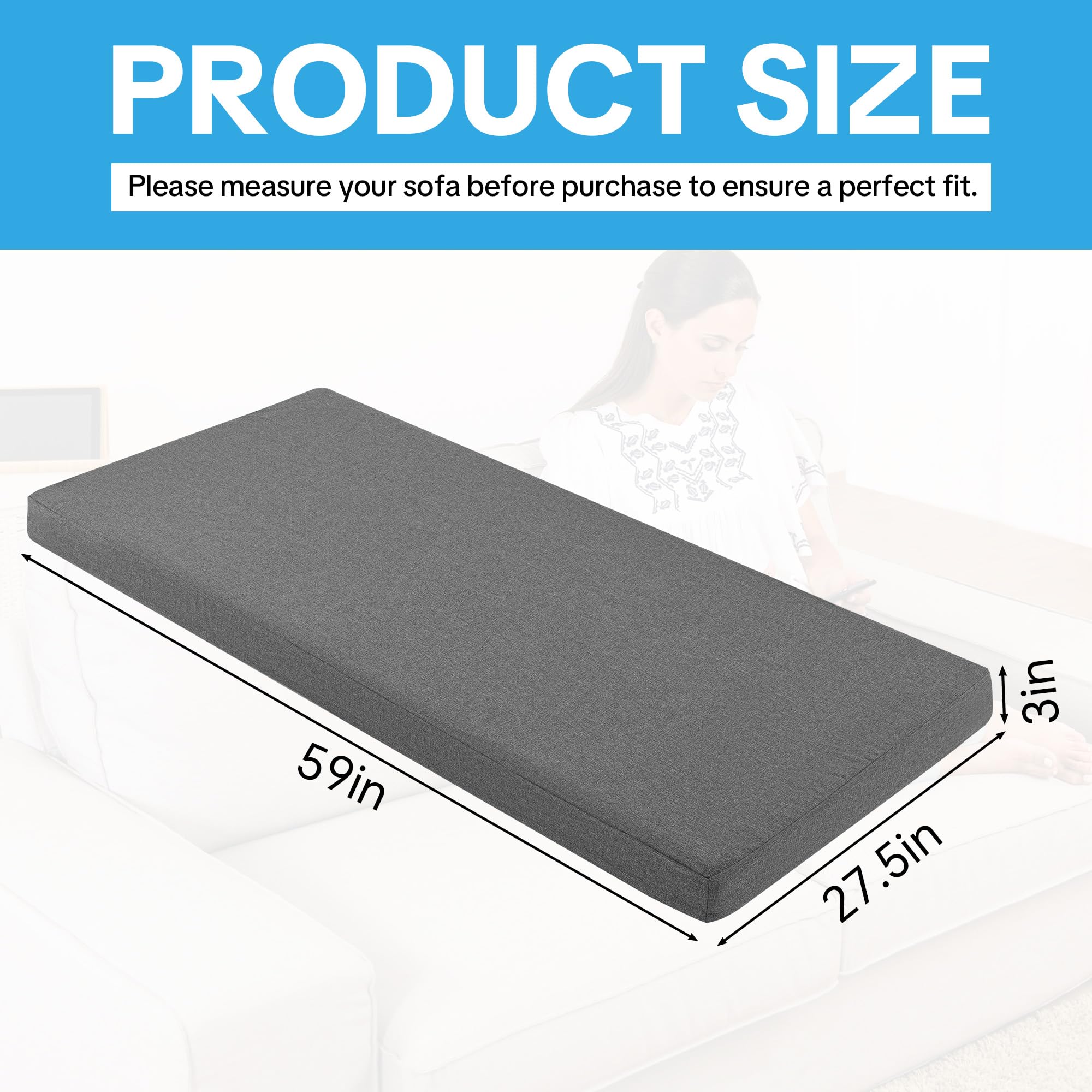 HOMBYS memory foam layer close-up highlights plush support