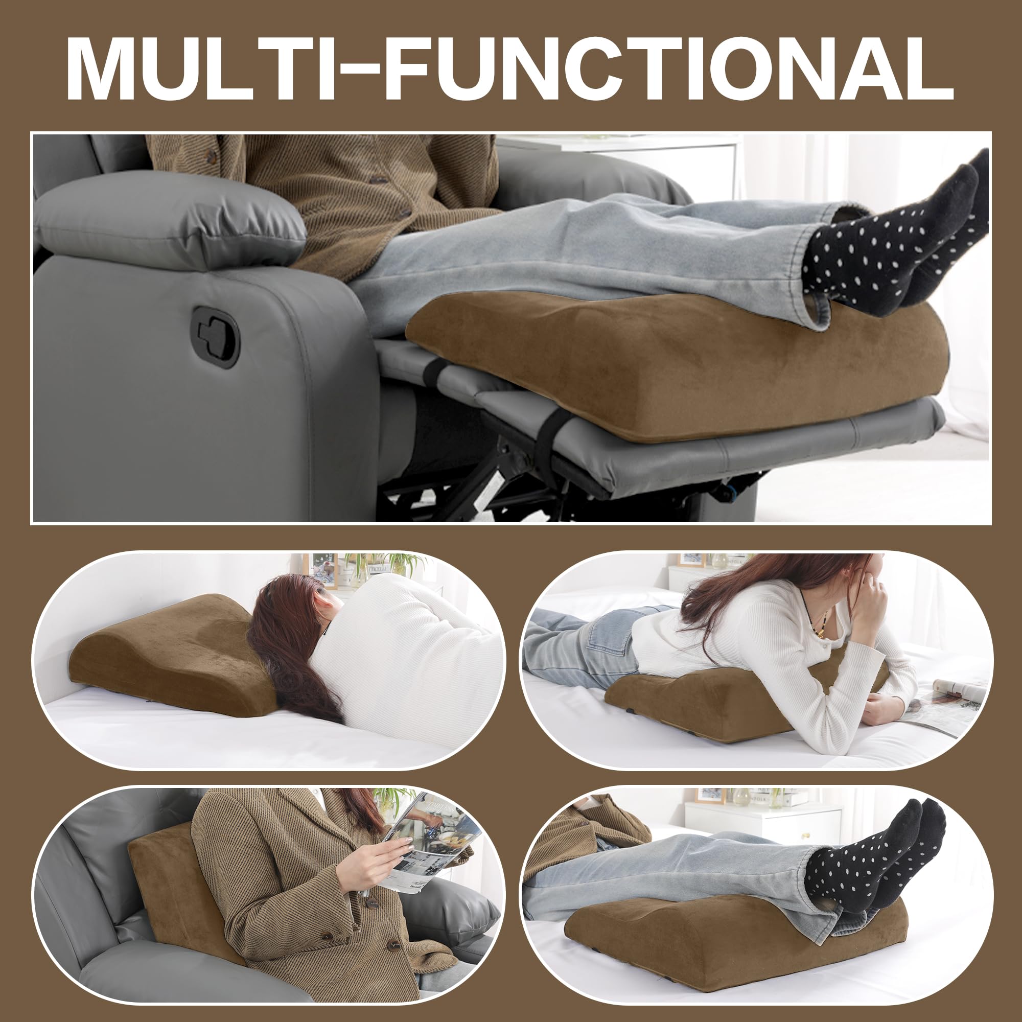 HOMBYS multi-use back lumbar pillow suitable for bed, sofa, or floor