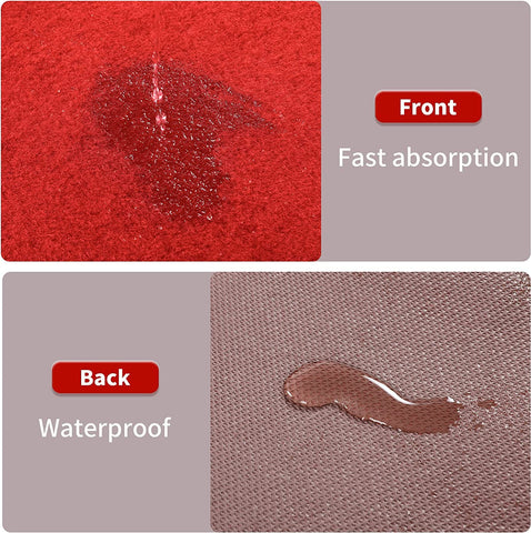 HOMBYS outdoor-friendly red carpet with waterproof backing resists rain