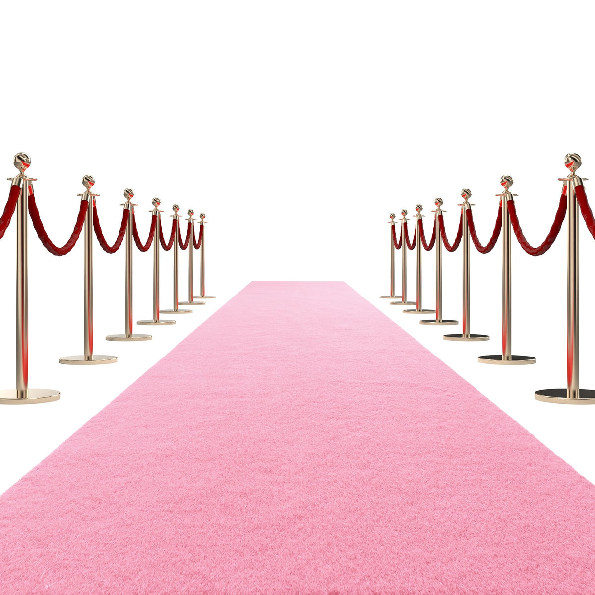HOMBYS pink carpet runner laid out for a grand entrance.