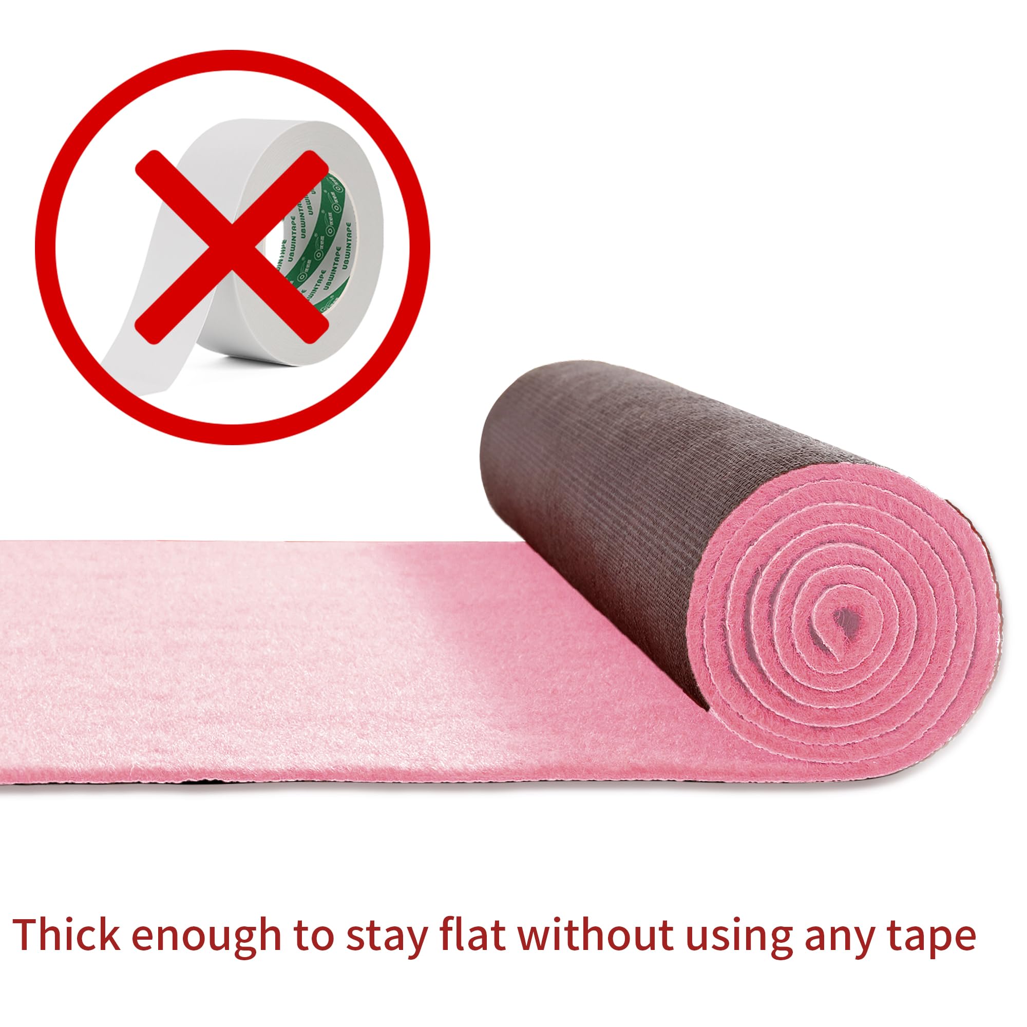 HOMBYS pink carpet runner outdoors, showcasing durability in weather.