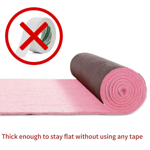 HOMBYS pink carpet runner outdoors, showcasing durability in weather.