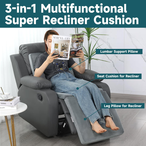 HOMBYS recliner leg pillow provides elevated leg comfort.