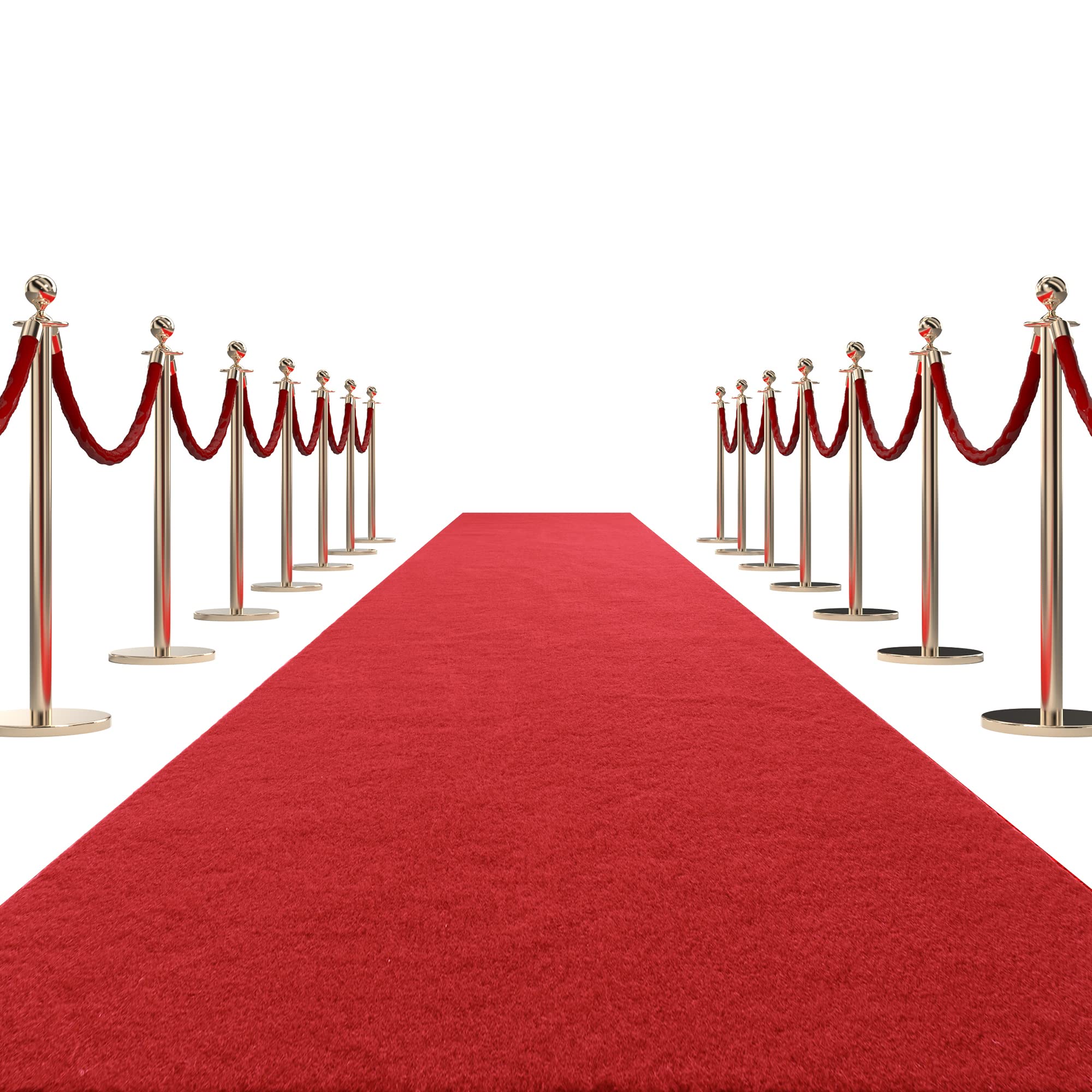 HOMBYS red carpet runner rolled out for a grand entry, offering a sturdy, non-slip surface.