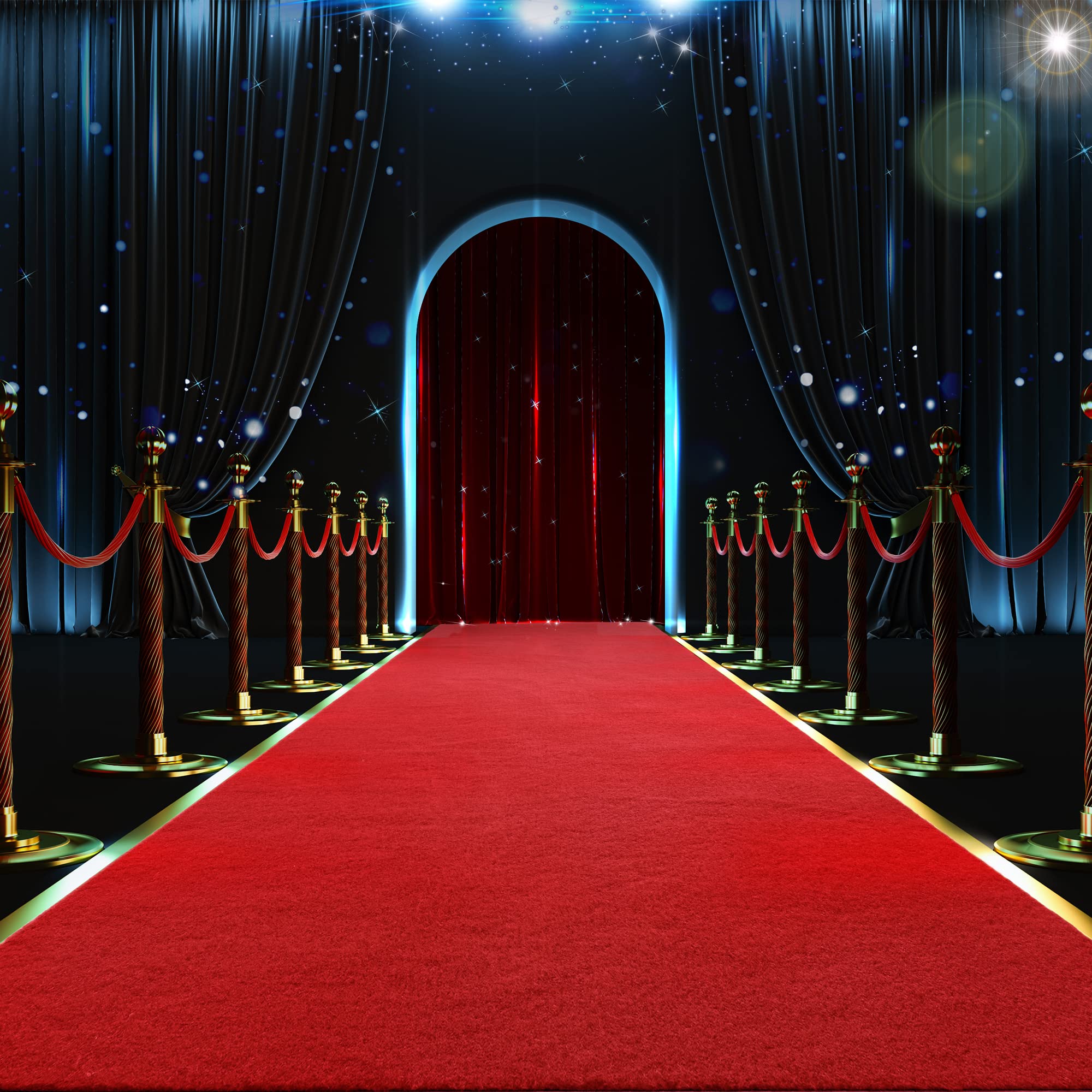 HOMBYS red carpet runner at a VIP entrance with Hollywood-inspired ambiance.