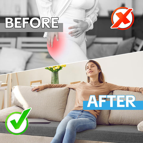 HOMBYS non-slip bottom keeps topper securely in place on cushions.
