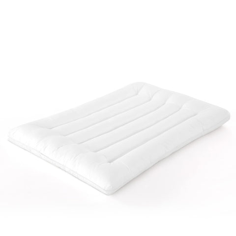 HOMBYS Ultra Thin Flat Pillow front view for stomach sleeping reduces facial pressure.