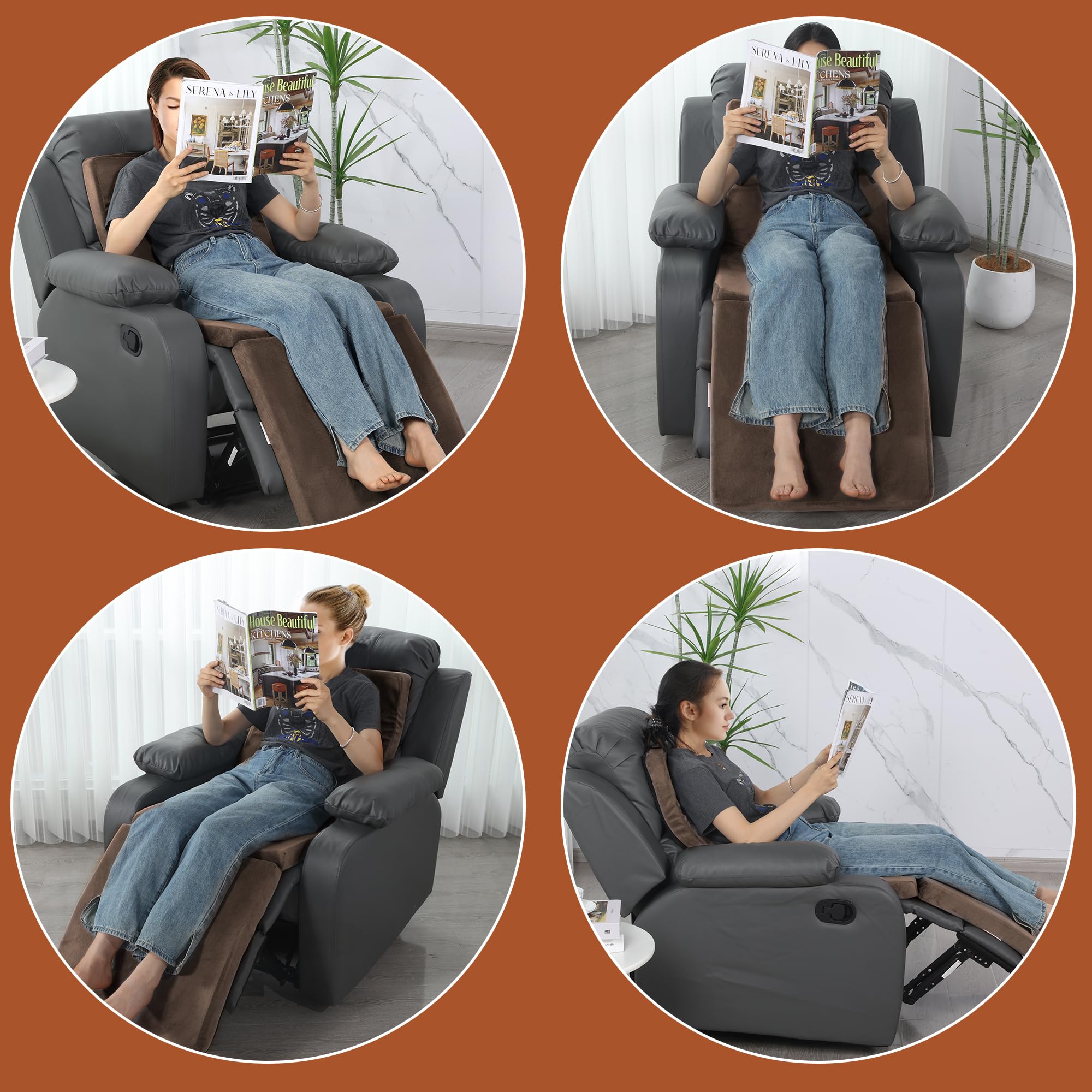 HOMBYS soft velvet fabric provides a plush feel during lounging.
