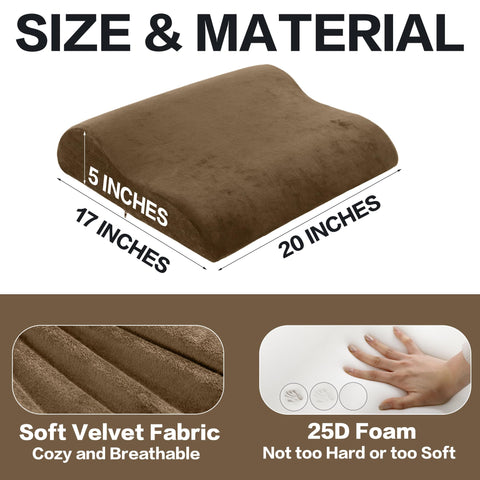 HOMBYS wave-shaped leg pillow curves around knees and calves for support