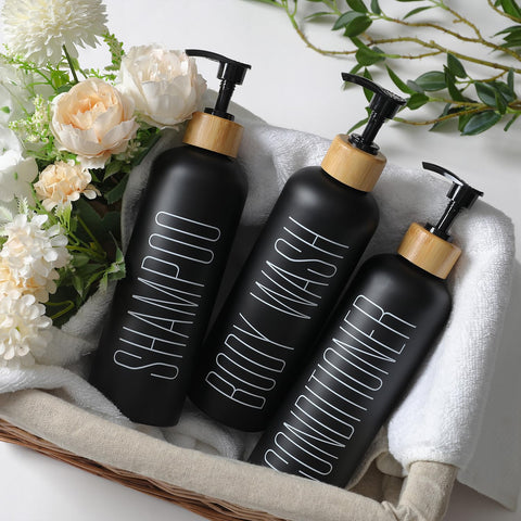 HOMCDALY minimalist black bathroom collection, matches modern decor.