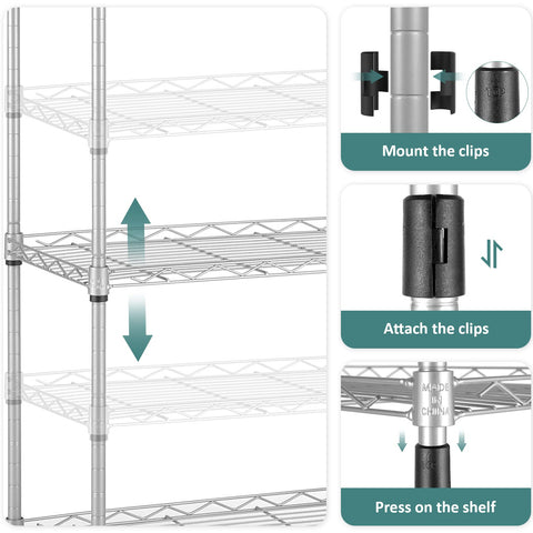 Homdox 6-tier shelving unit assembly guide, quick setup after following instructions.
