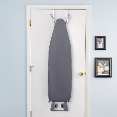 Home Basics durable steel construction highlights a sturdy ironing board support