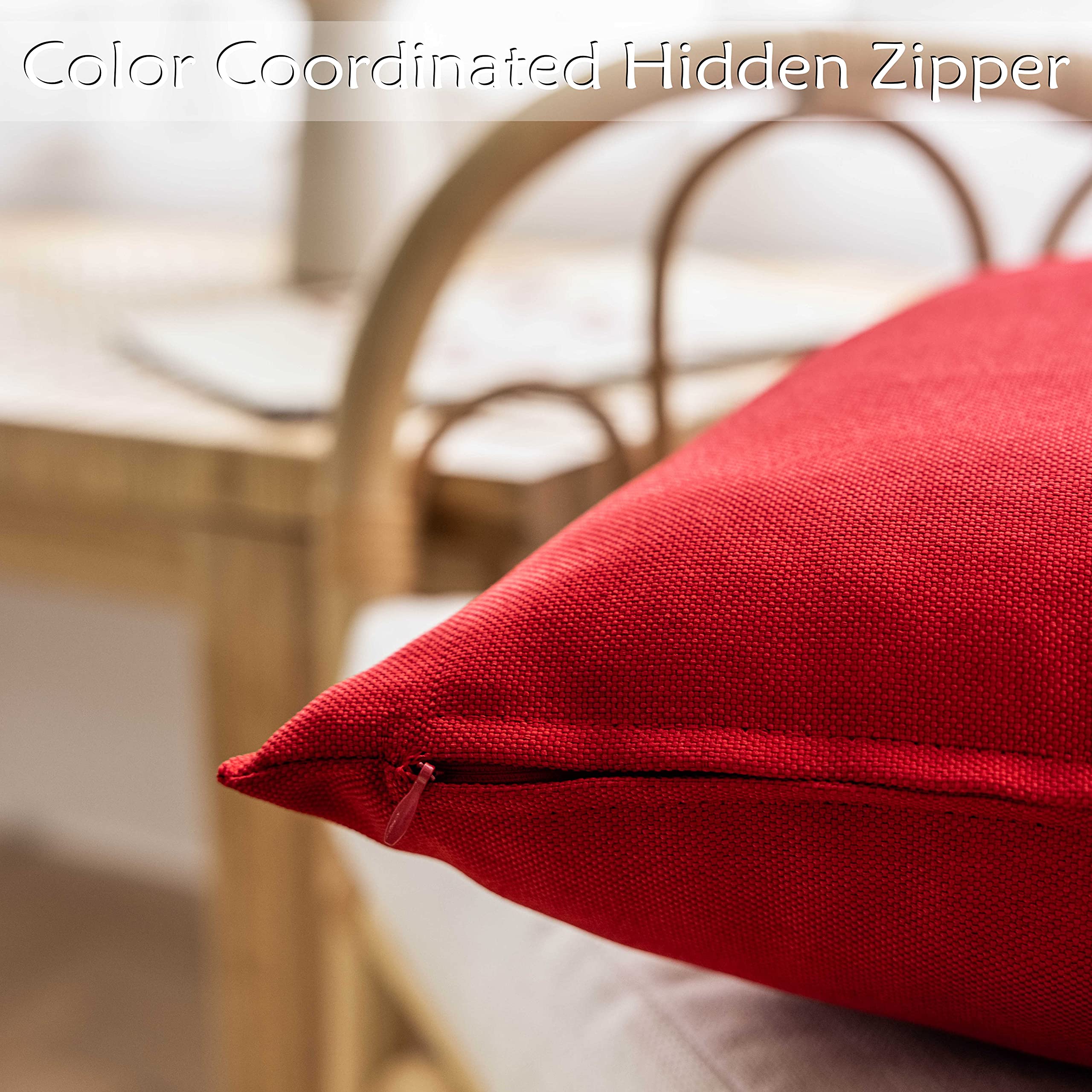 Home Brilliant red pillow cover offers durable protection against splashes on furniture.