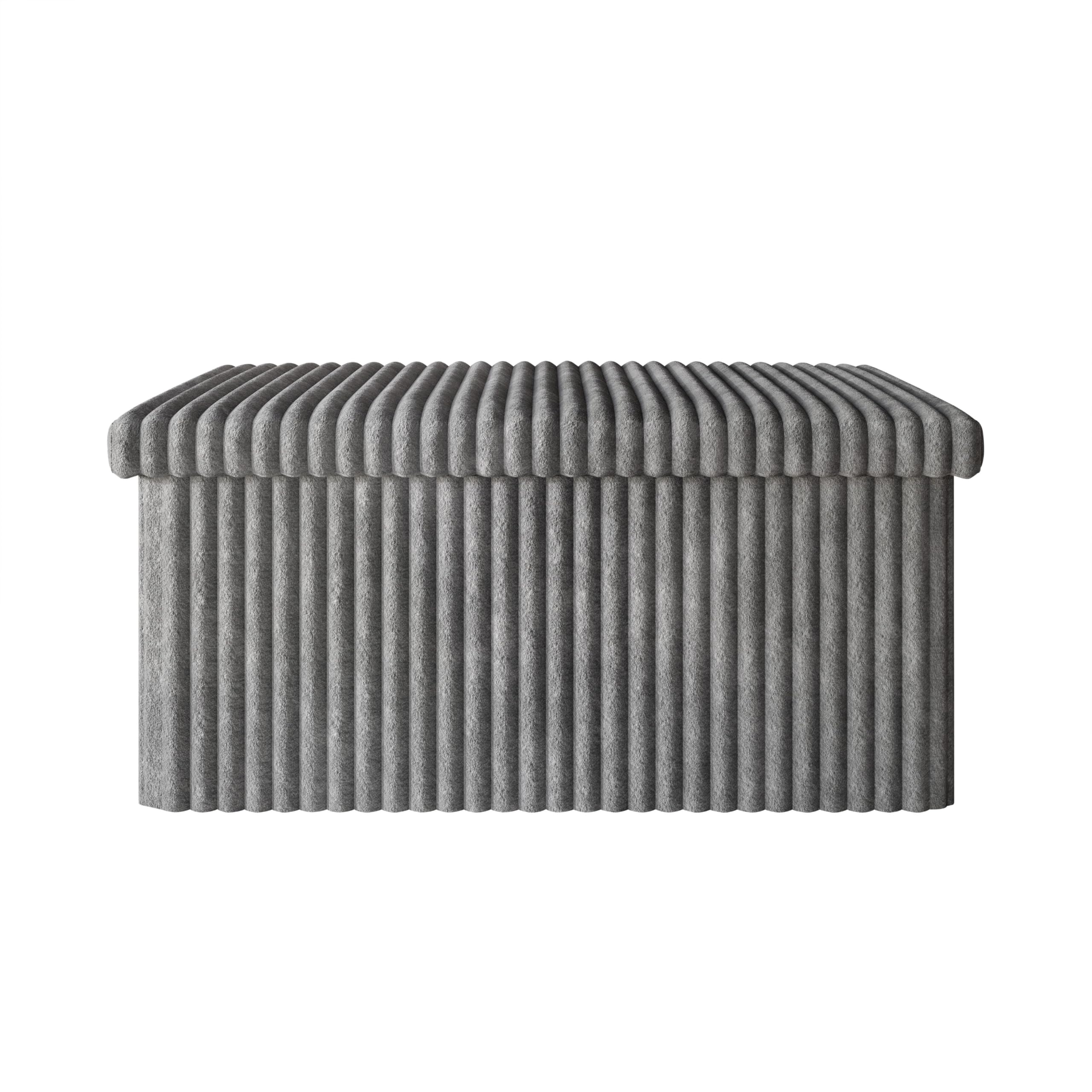 HOME DESIGN Florence hidden storage compartment keeps blankets organized and reachable.