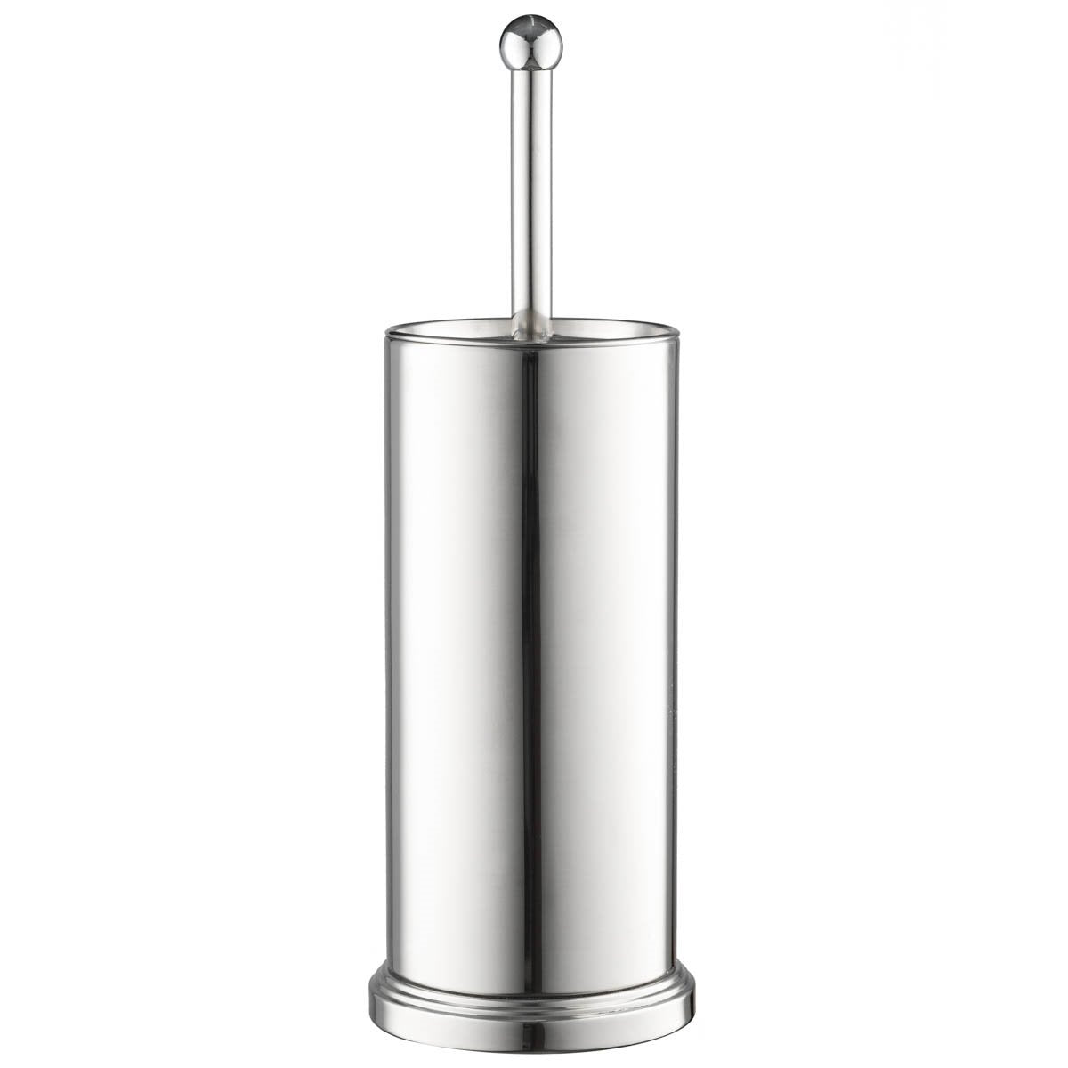 HOME IT brush holder chrome with lid, convenient storage for quick cleaning.